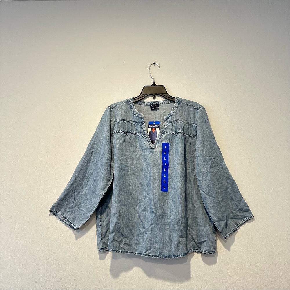 Splendid Ladies' V-Neck Blouse, Size L - Picture 4 of 8